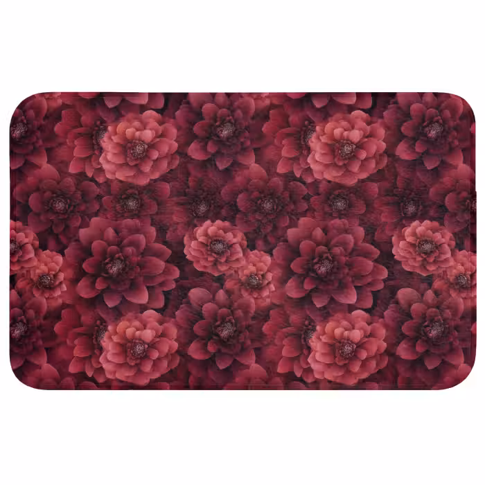 WC Vorleger - Dahlien - Blumen - Rot