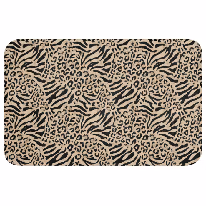 WC Vorleger - Giraffe - Zebra - Motiv - Braun