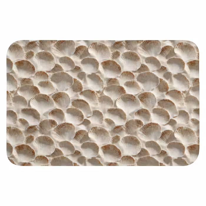 WC Vorleger - Muscheln - Fächerform - Weiß