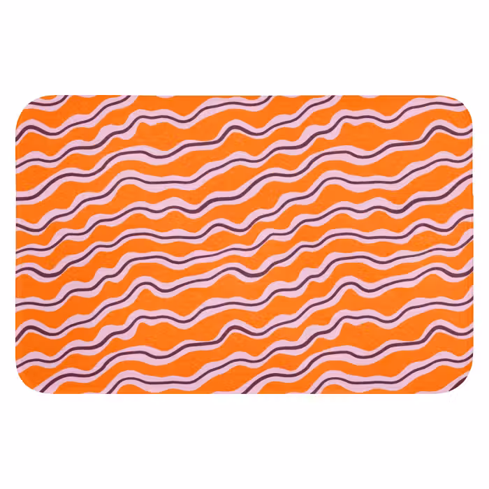 WC Vorleger - Retro - Gewellt - Orange