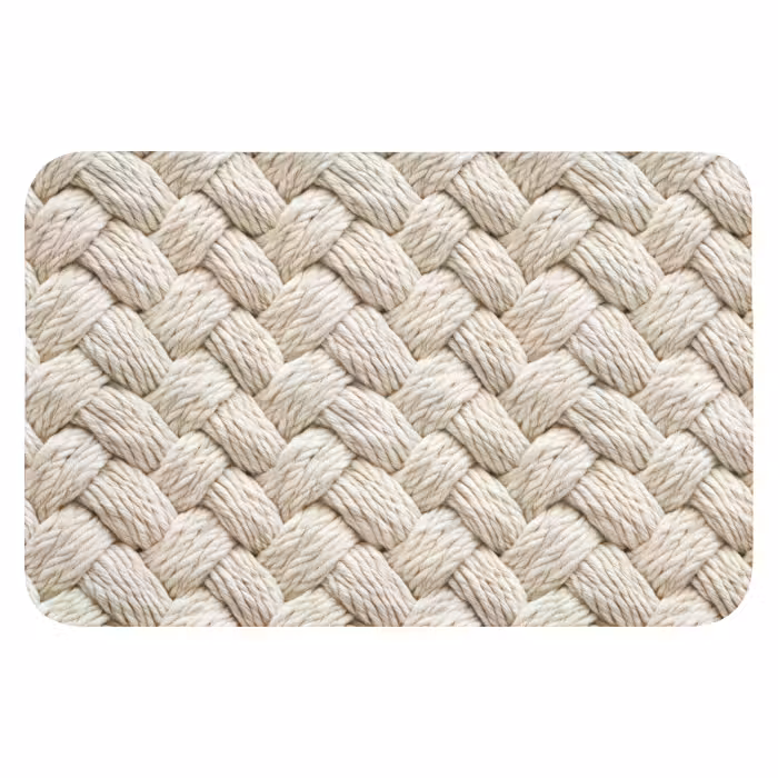 WC Vorleger - Seil - Gestrickt - Beige
