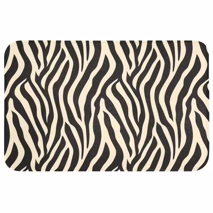 WC Vorleger - Zebra - Druck - Klassisch - Schwarz