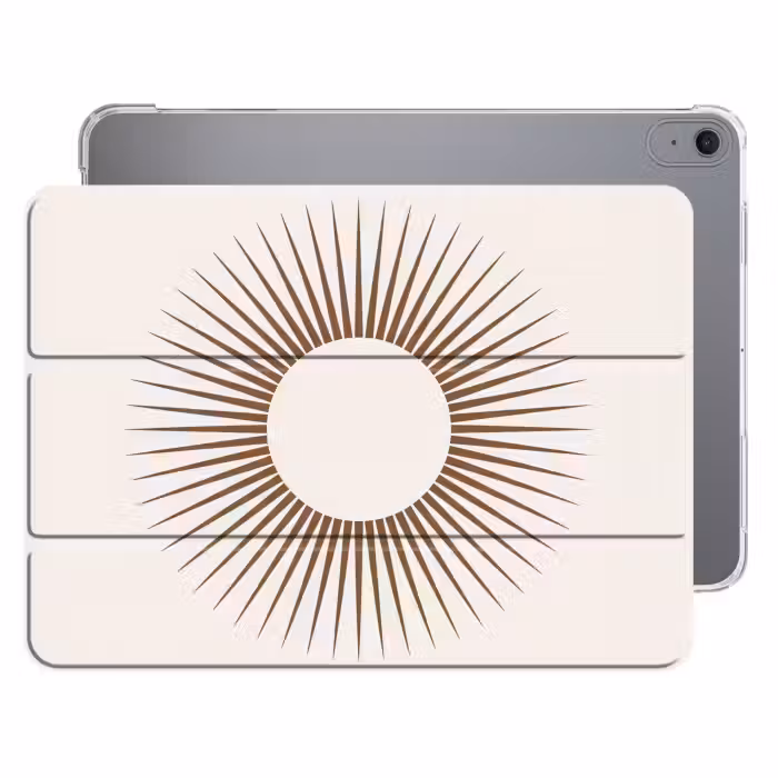 iPad-Hülle - Zusammenfassung – Sonne – Symbol – Modern – Beige